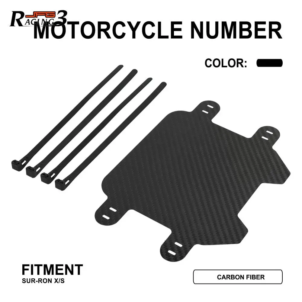 Cubos de bicicleta pedaleiras motocicleta placa de identificação fibra carbono para surron surron x s lightbee luz abelha elétrica crosscountry bicicleta 231017