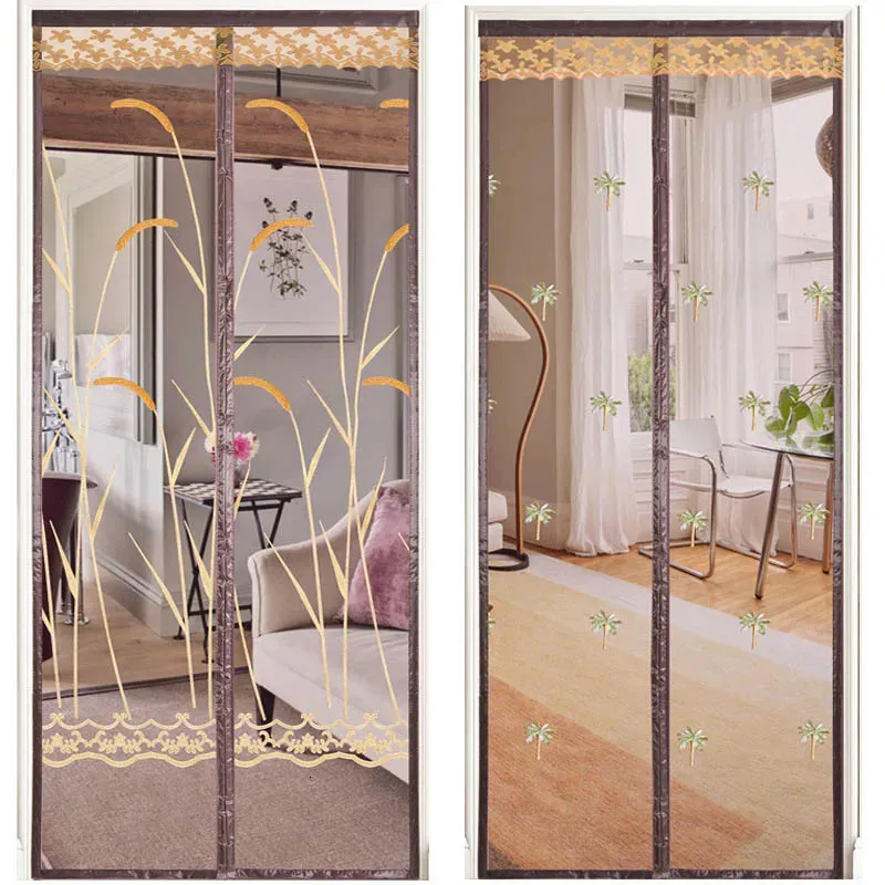 Sheer Curtains Tool Free Mosquito Nets for Doors Anti Mosquito Insect Fly Bug Curtains Net Door Curtain Universal House Door Screen Mesh 231018