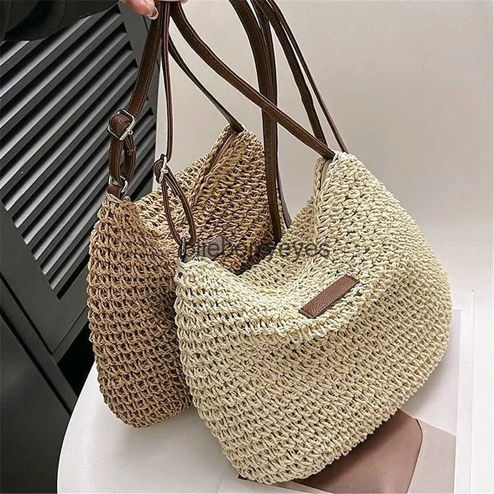 Cross Body Bags Summer Straw Crossbody Bag Ladies Woven Totes Casual Bag Women Soulder and Bags Messenger Purse Sopping BagblieBerryeyes