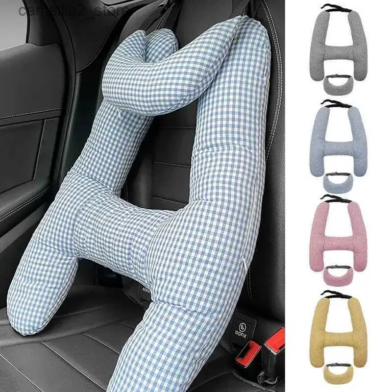 Seat Cushions H-Shape Travel Pillow Cushion Soft Comfortable Pillow Car Seat Cute Kid And Adult Car Sleeping Neck Head Support For Toddler Boy Q231018