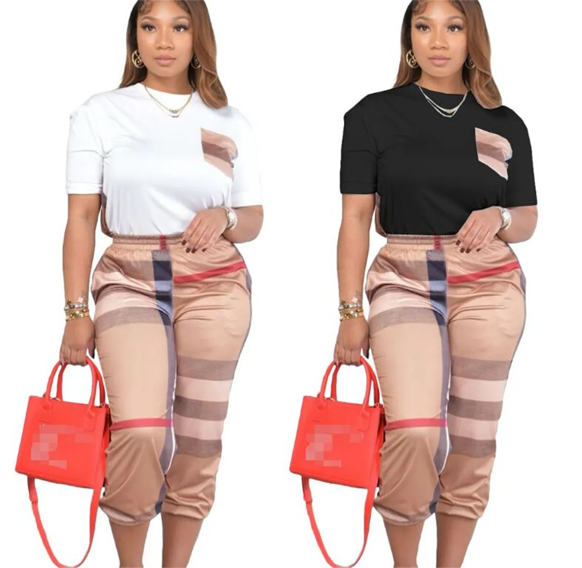 Mode Damen Aktive Trainingsanzüge Neue Frauen Zweiteiliges Set Sportanzug Weibliche Tops Hohe Taille Lange Hosen 2 PCS Brief Gedruckt Trainingsanzug Damen Kleidung