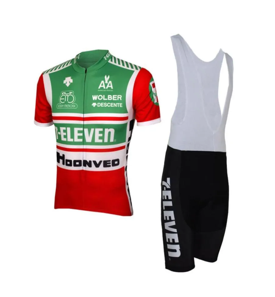 7 elva team retro klassisk kort ärm cykling tröja sommar cykling slitage ropa ciclismo haklapp shorts 3d gel pad set sizexs4xl4352740