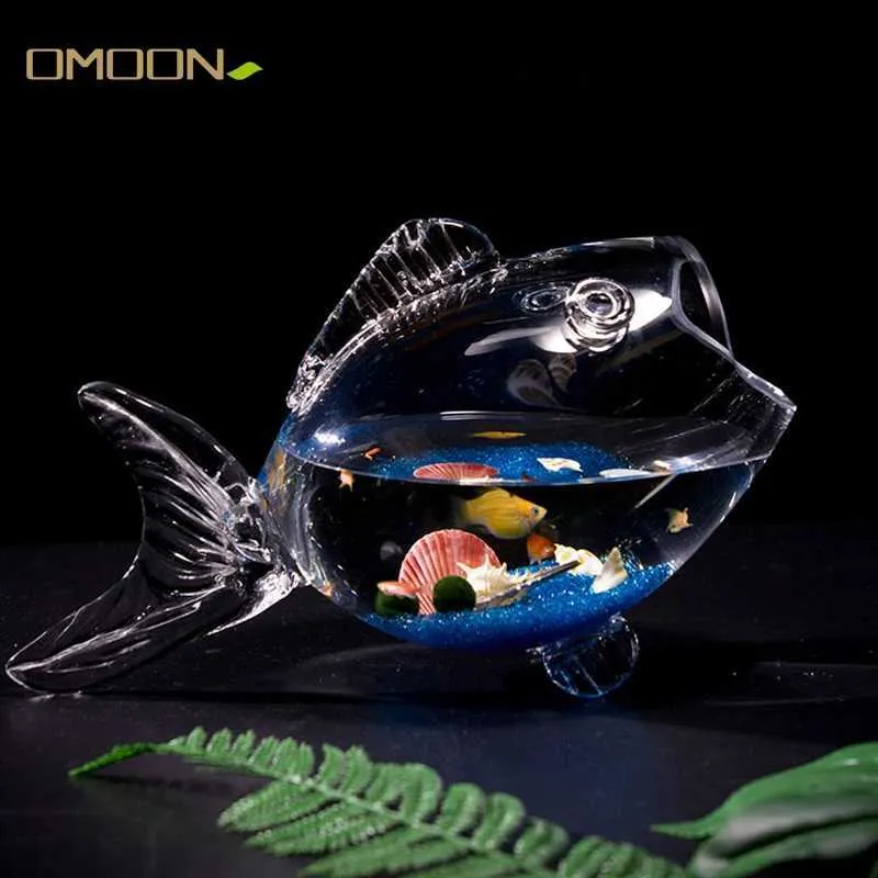 Clear Glass Mini Glass Fish Bowl Figurine Transparent Glass Fish Shaped  Aquarium Tank For Home Living Room Decoration And Craft Ornaments YQ231018  From Fadacai07, $32.52