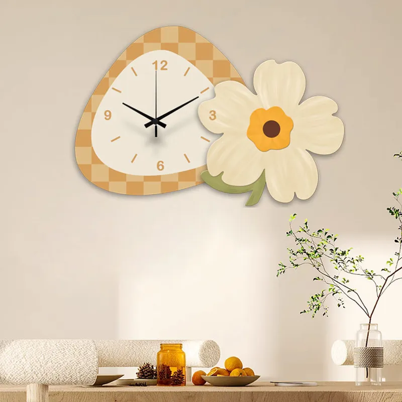 Montre style diamant incrusté de cristal porcelaine peinture abstraite géométrique mur art modélisation maison décoration murale moderne HD gadgets