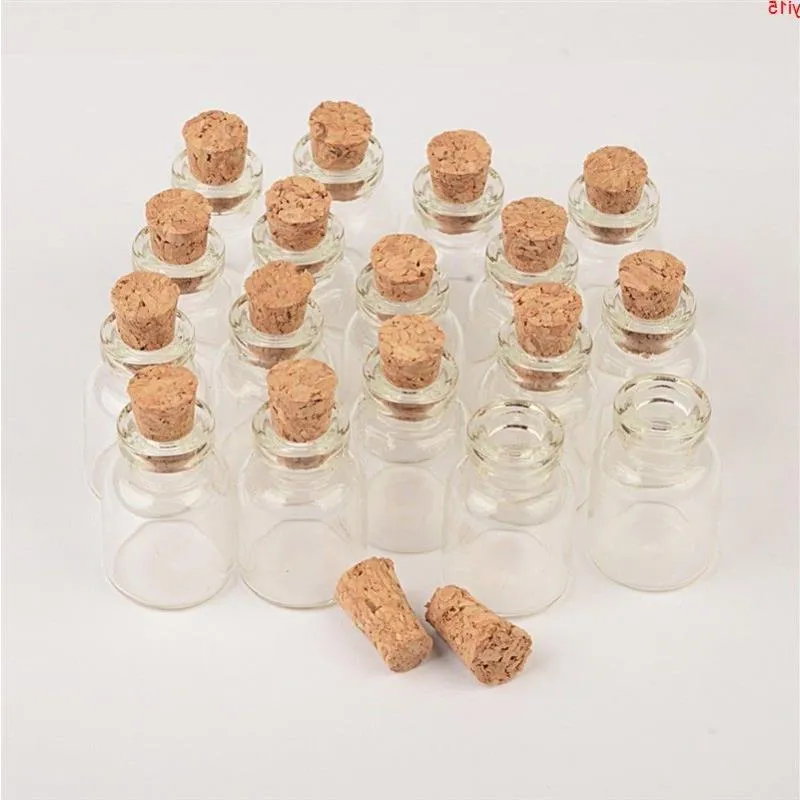 Mini klara glasflaskor med kork små flaskor burkar containrar söta hantverk som önskar flaska 100 st bra qty lpqdf