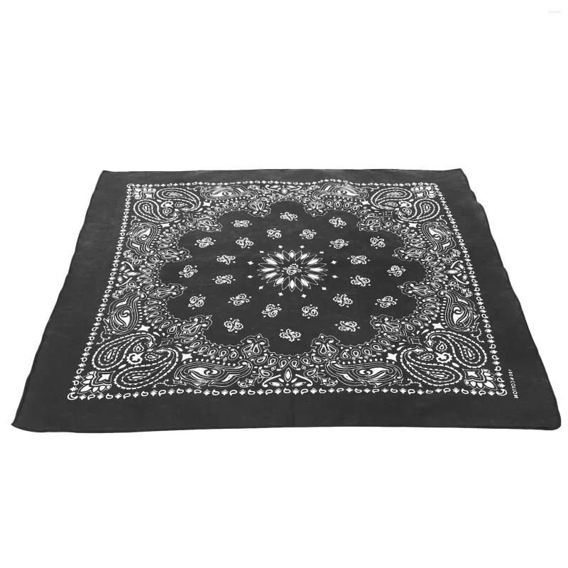 Bandanas impressas lenço de cabeça bandana preto masculino máscara de algodão padrão lenço de equitação miss mulheres