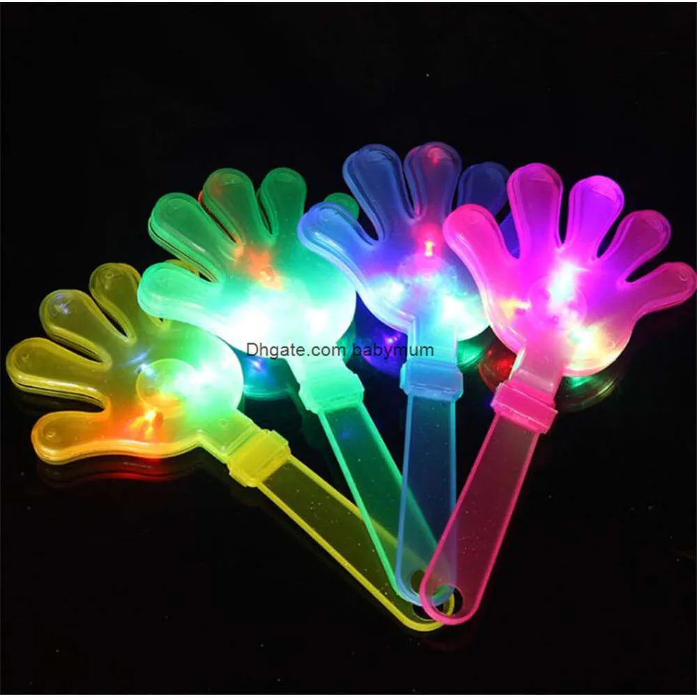 Giocattolo rave LED illuminato batacchio a mano forniture per bar per feste da concerto Novità lampeggiante colpo a mano LED Palm Slapper per bambini elettronico