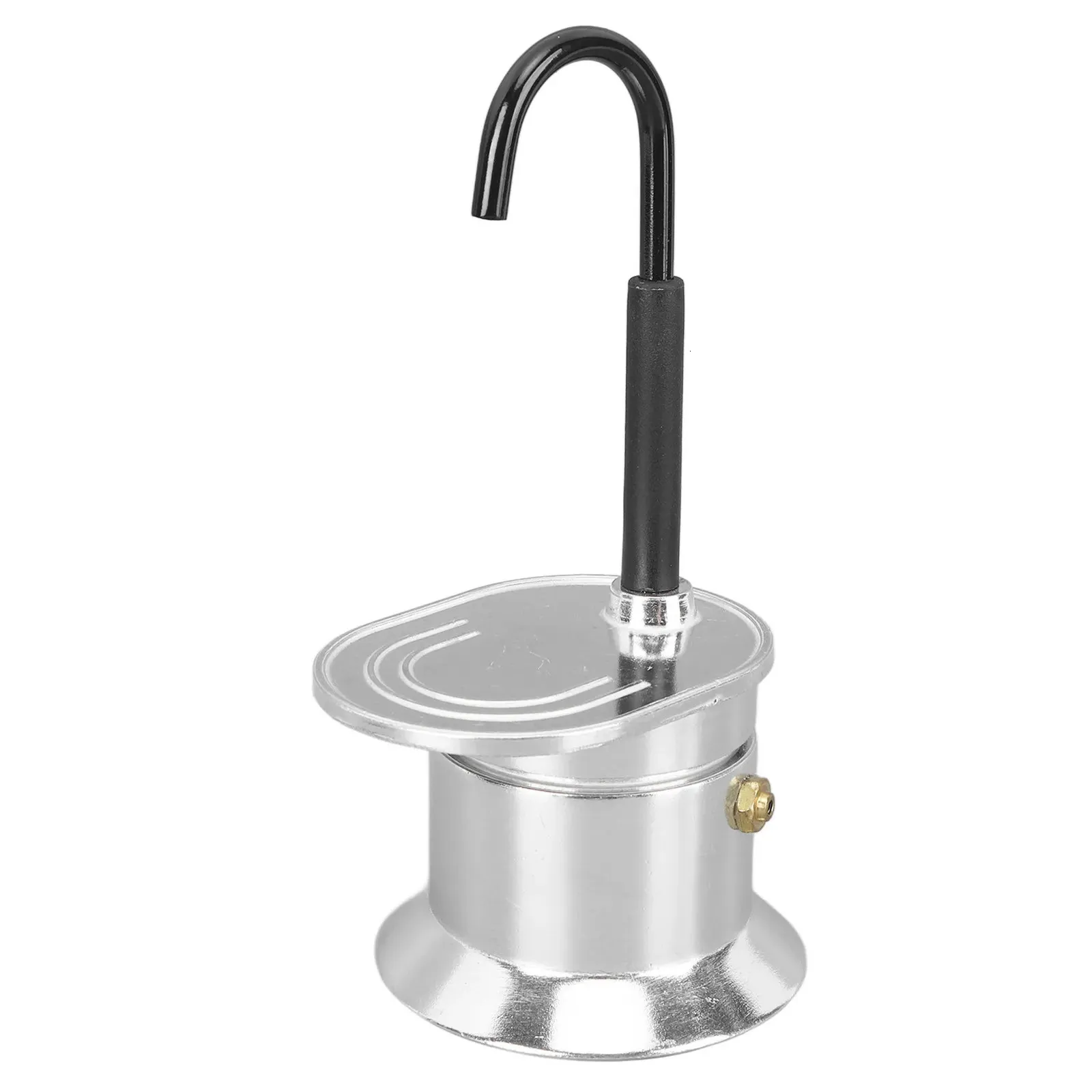 Muggar italienska kaffemakare Lätt spout spoVetop Moka Pot Aluminium Alloy 1 kopp 50 ml fungerar snabbt för utomhusfester 231017