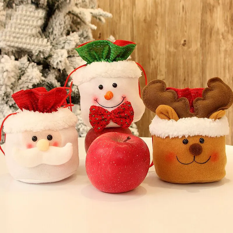 Christmas decorations, candy bags, gift bags, elderly snowmen, elk, apple bags, Christmas tree decorations in stock