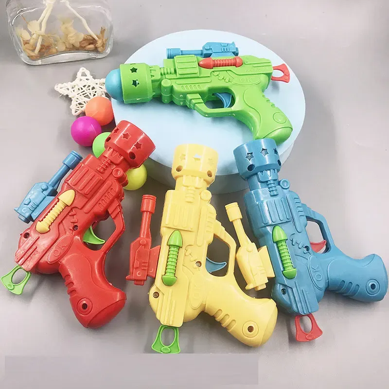 2st Soft Ball Gun Pistol Classic Retro Toy Plast Launcher Safe Fake Foam Gun For Adults Children Shooting Games