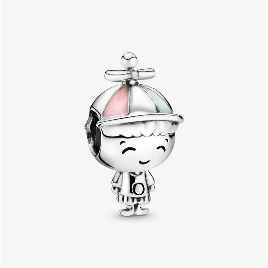 Yeni varış takıları 100% 925 STERLING Silver Little Boy Charm Fit Orijinal Avrupa Cazibesi Bilezik Mücevher Mücevher Aksesuarları 251b