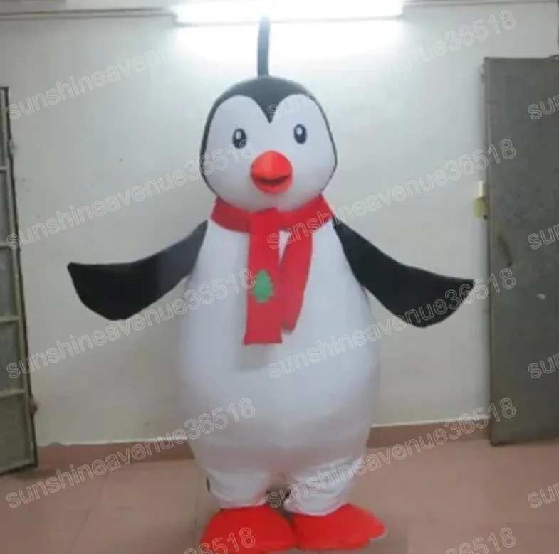 Halloween Christmas Penguin Mascot Costume Högkvalitativ tecknad temakaraktär Karneval Vuxna storlek Jul födelsedagsfest fancy outfit