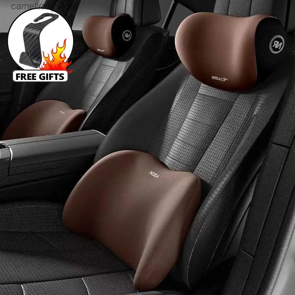 Cuscini di seduta Poggiatesta per auto Supporto lombare Cuscino lombare Cuscino in memory foam Schienale Cuscino lombare Auto Comodo cuscino per il collo Accessorio per auto Q231018