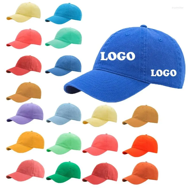 Boné de bola com nome personalizado snapback chapéus logotipo bordado beisebol unisex algodão ajustável