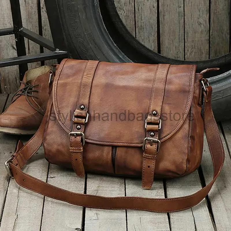 Shoulder Bags Evening Bags Vintage Genuine Leater Messenger Bag men Leater Soulder Bag Men Crossbody Bag Fasion Casual Leisure Bags Brownstylishhandbagsstore