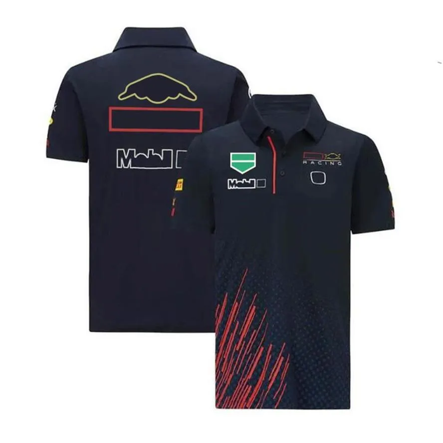 Terno de corrida da equipe F1 oficial do mesmo estilo camisa polo masculina de manga curta Verstappen macacão personalizado the2320