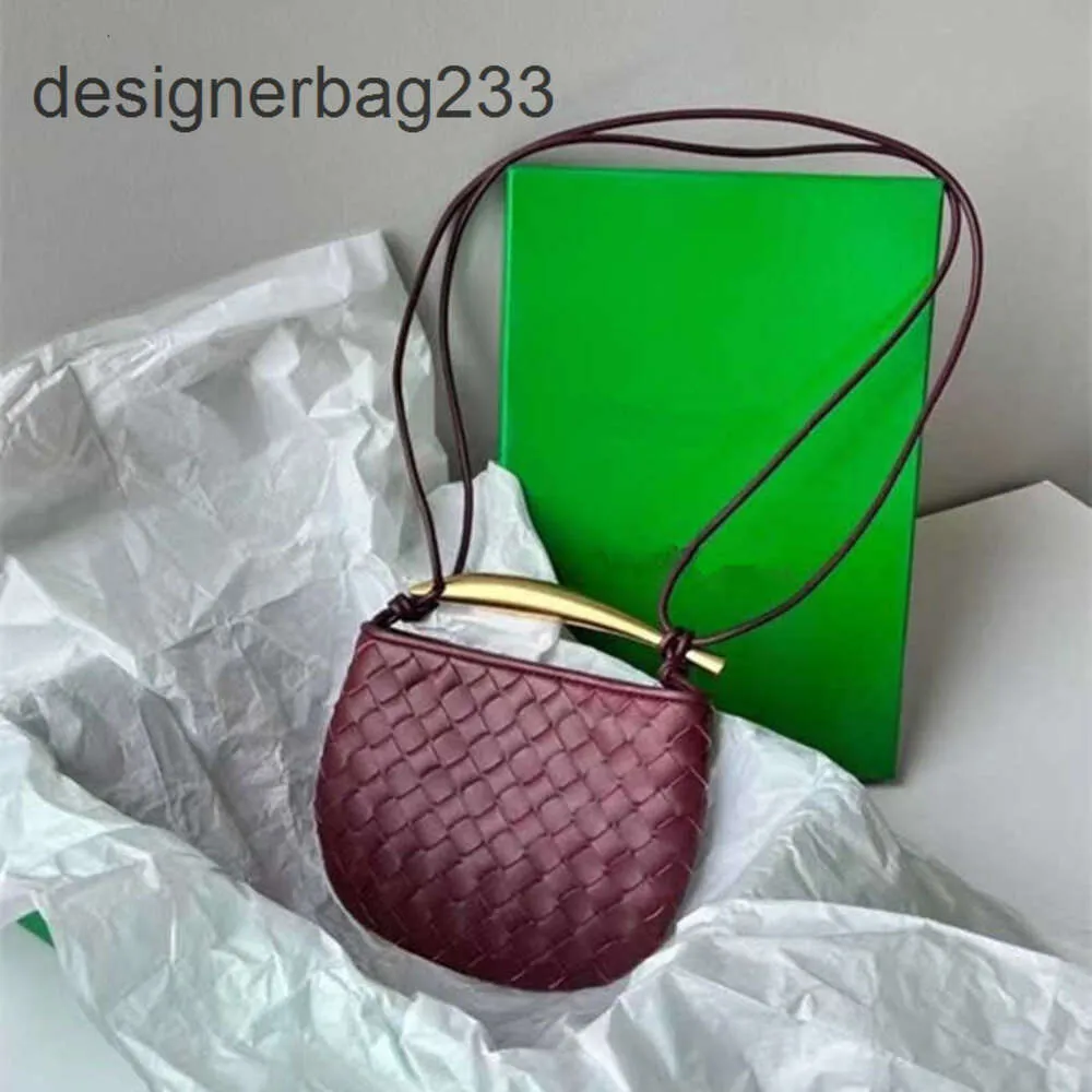 Tas Klassiek Bottegaas draagtas Meisjestassen Venata Sardine Geweven Sardine Dumpling draagbaar Effen Kleur Metaal Handvat Luxe Informeel 20cm Schouder Cross Body Dames TU38