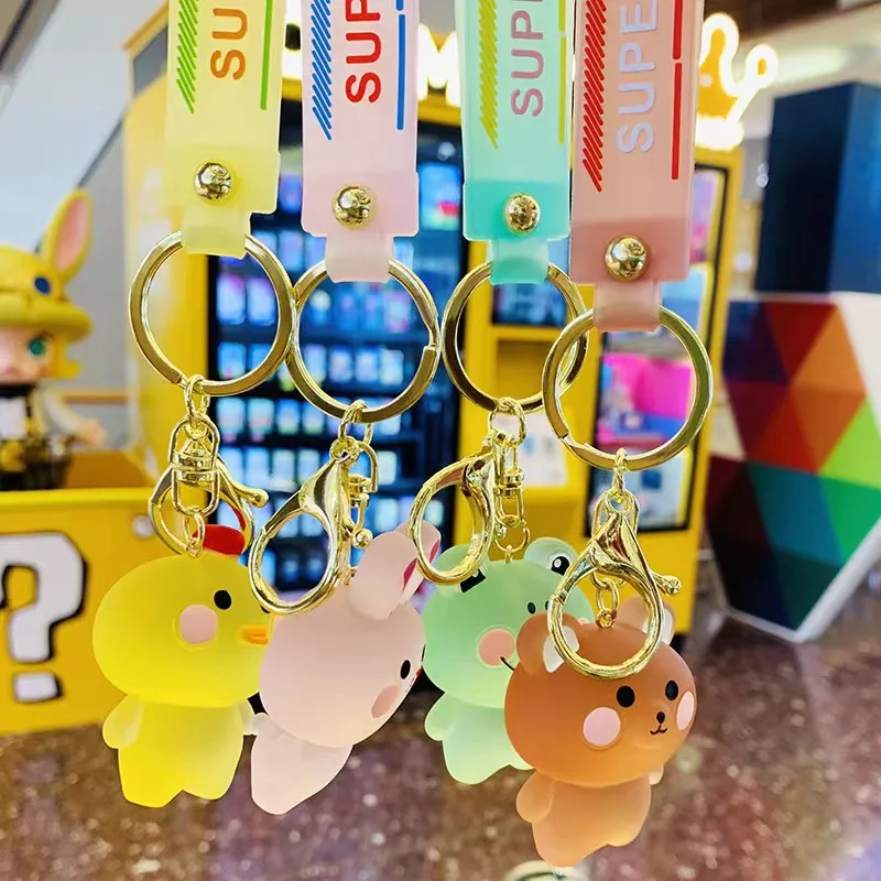 Powder Key Chain Crystal Powder Blusher Animal Keychain, Cute Car Keychain, Small ...