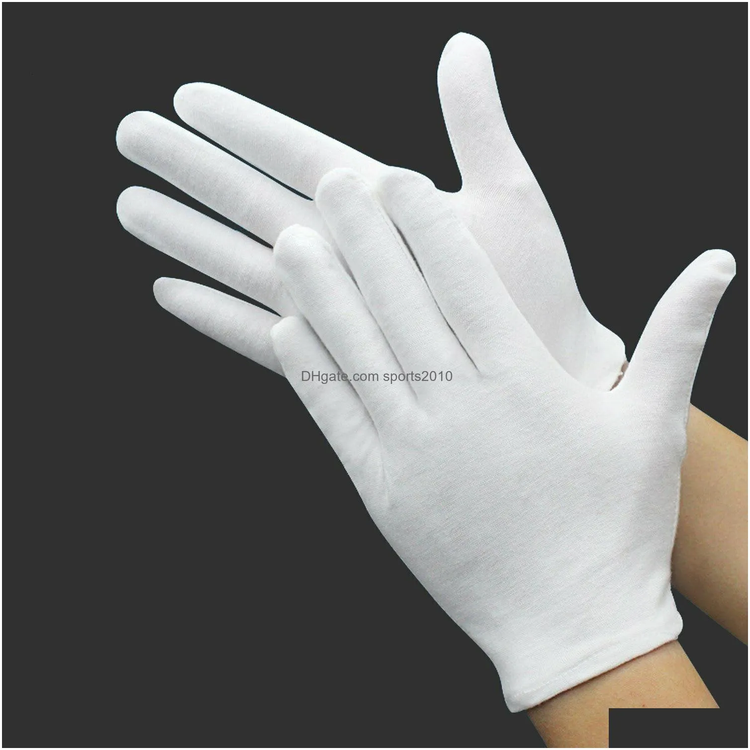 cleaning gloves 12 pairs white cotton for dry hands moisturizing eczema inspection work serving washable stretchable cloth 230809