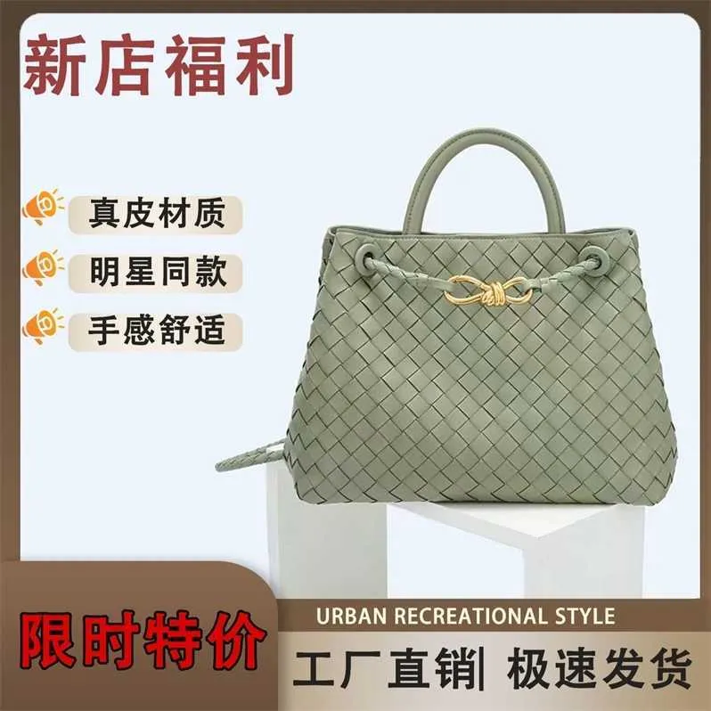 Bag Handbag Bvs Bag Dinner Bag 2023 Jodie Woven Knotted Genuine Sheepskin with Logo Cosmetic y New Andiamo Tote Shopping Fashion Real Leather He5r