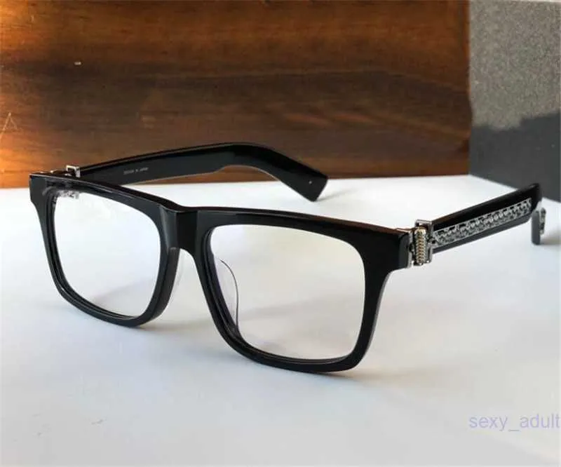 新しいファッションデザイン光学アイウェアfoti.h.tリトルスケルトンマンデコレーションシンプルで多用途のスタイルの透明な眼鏡を備えたクラシックスクエアフレーム