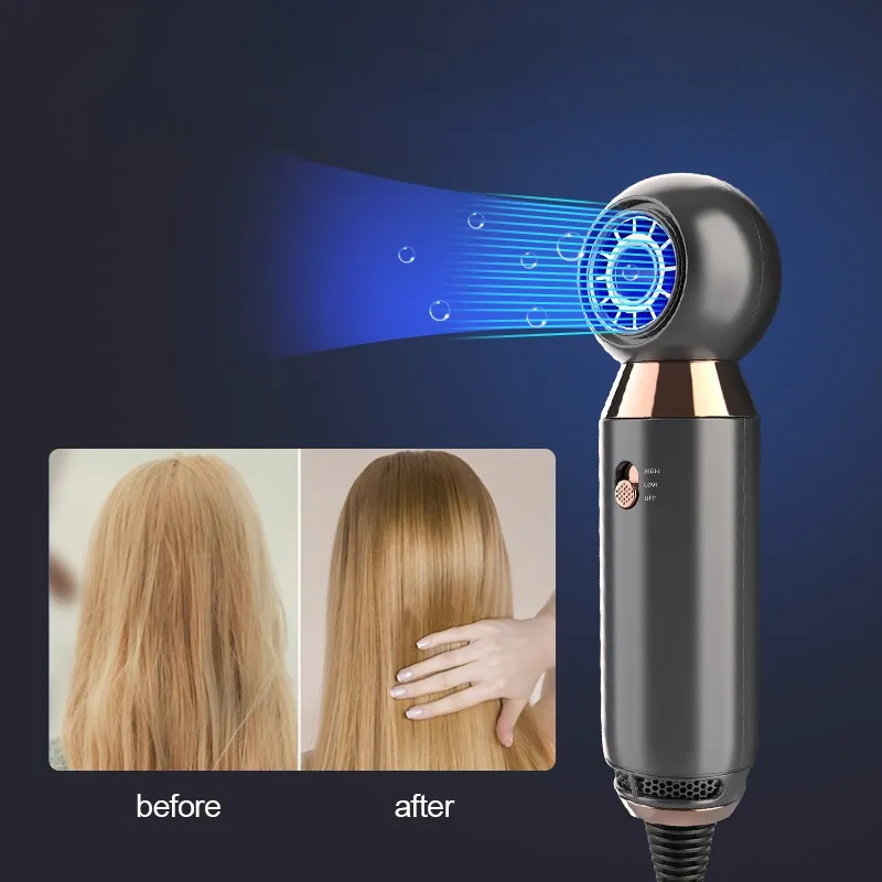 Compact and portable Tik Tok online celebrity with leafless mini electric hammer hair dryer home dormitory hotel hair salon hair dryer two kinds of hair care