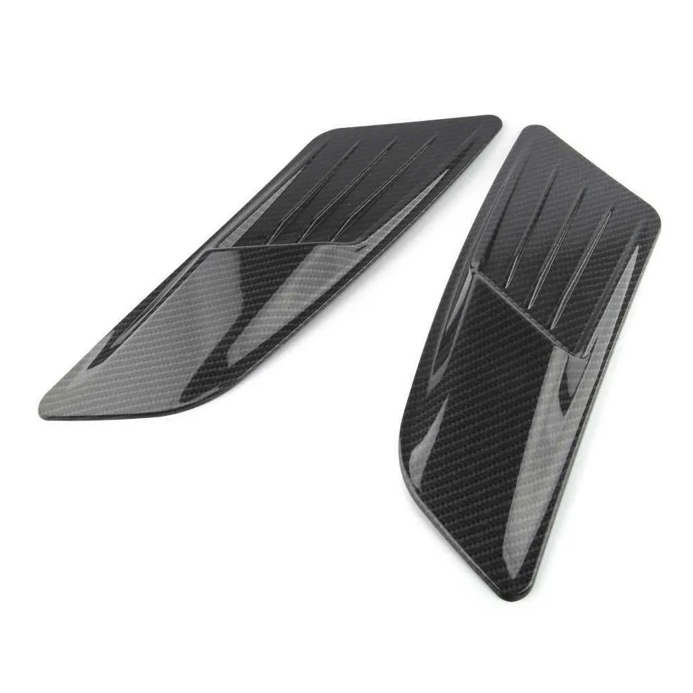 1 Pair Car Exterior Decoration Hood Stickers Black Side Air Intake Flow  Vent Er Decorative Car-Styling Drop Delivery Dhqdm