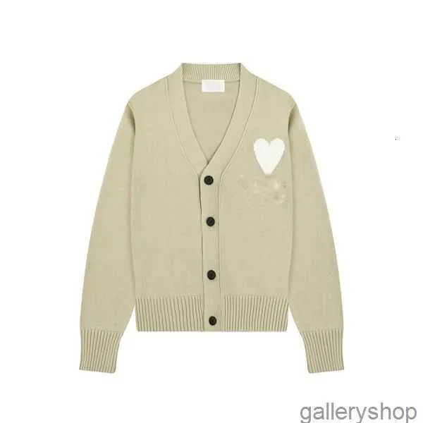 Paris Designer Pull Homme New Amisweater Coeur Macaron Love Jacquard Cardigan Amishirt pour hommes et femmes Top Am S-xl8joj