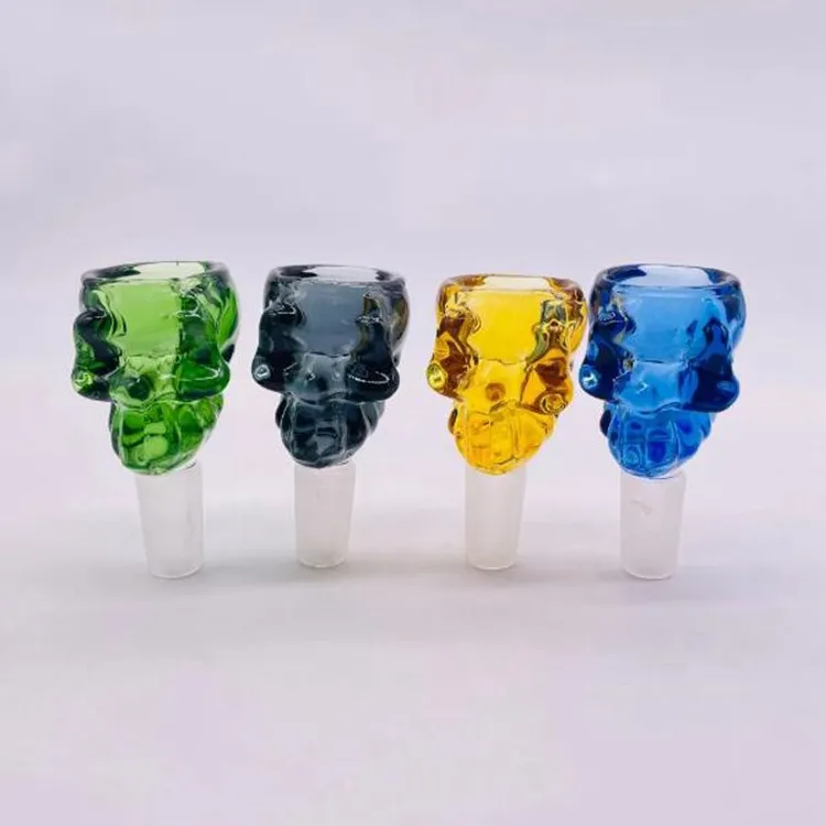 Cool Colorful 14MM 18MM Male Joint Smoking Replacement Bowls Herb Tobacco Oil Filter Glass WaterPipe Bong Convert Hookah Down Stem Cigarette Holder DHL