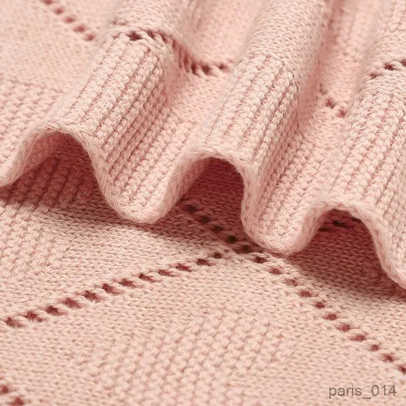 Blankets Baby Blankets Knitted Breathable Newborn Boy Girl Cotton Bedding Sleeping Covers 90*70cm Toddler Throw Receiving Quilts