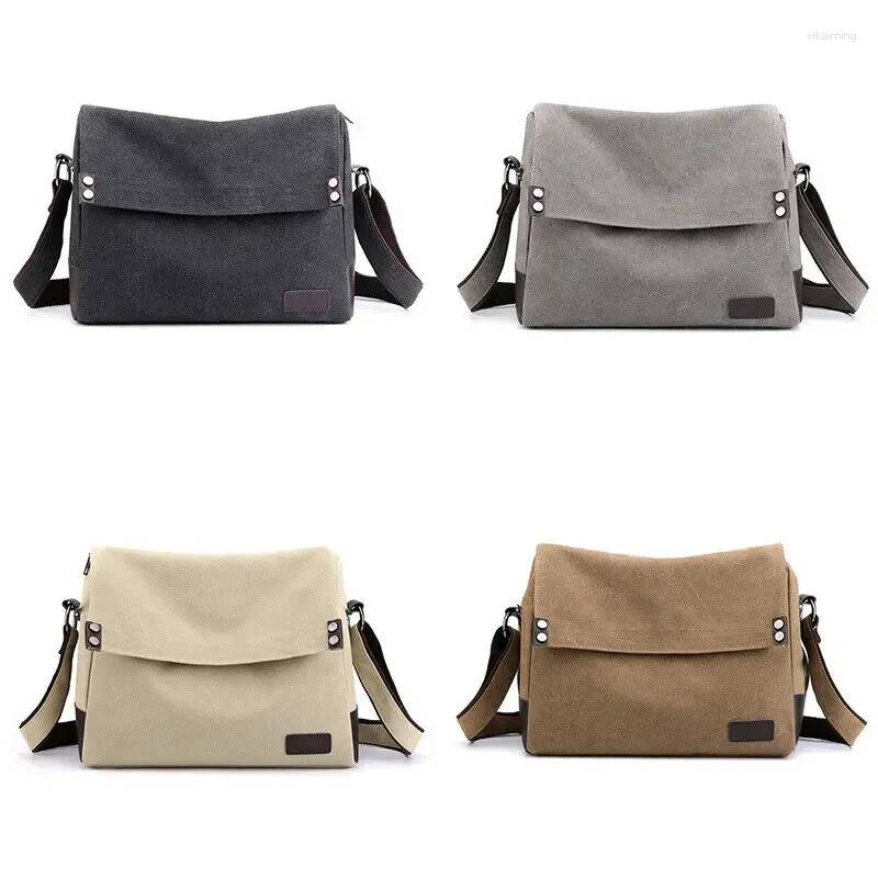 Bolsas de compras Retro lona bolso de hombro hombres viaje mensajero bolso senderismo crossbody