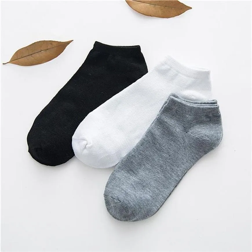 Erkek Çoraplar 10 Salmarlar Lot Erkekler Pamuk Pamuk Günlük Nefes Alabilir Tekne Kadın İlkbahar Yaz Siyah Uyum Boyutu 36-46287y