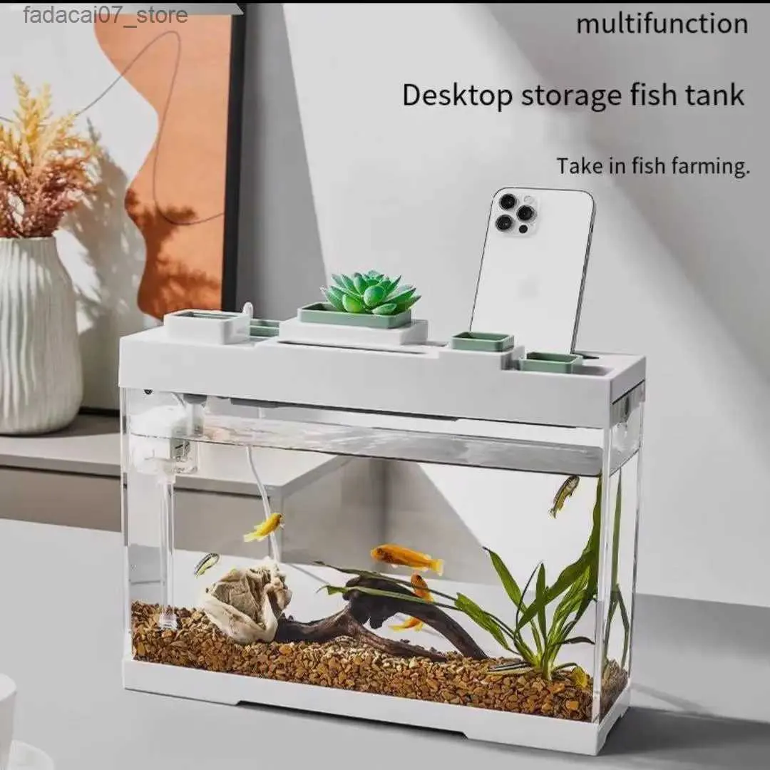 Small goldfish tank with deals filter