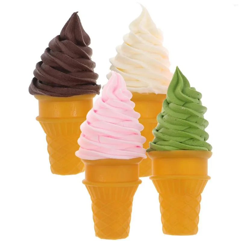 Party Decoration Simulation Ice Cream Liten Decor Desktop Fake Tabltop Multi-Function Intressant Model Dekorativa barn Toy Home