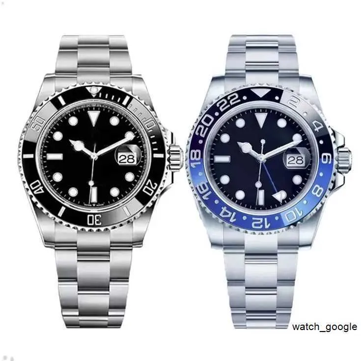 MENS Titta på Luxury Designer Watches Reloj 41mm Black Dial Automatic 2813 Mechanical Ceramic Fashion Classic rostfritt stål Sapphire Waterproof Watchs Dhgate