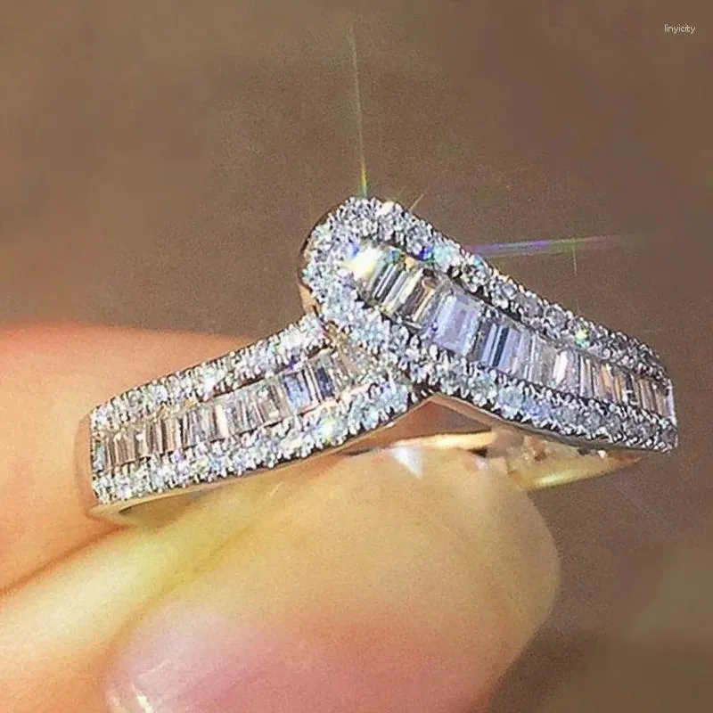 Обручальные кольца CAOSHI, модное женское шикарное кольцо с ярким цирконием, модные аксессуары для обручальных церемоний, современный стиль, ювелирные изделия, подарок