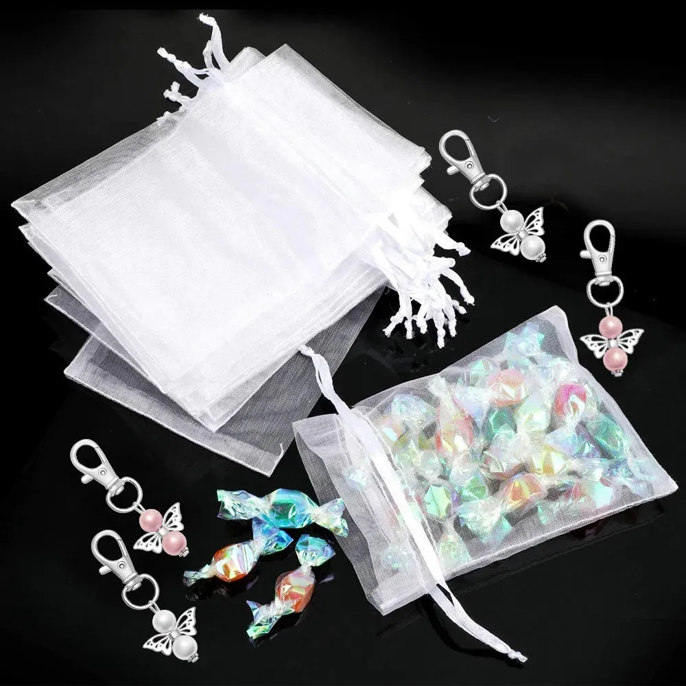 Cadeau cadeau 30pcs gardien ange porte-clés bébé baptême douche mariage souvenir invité cadeau décoration de mariage fête de Noël décor 231017