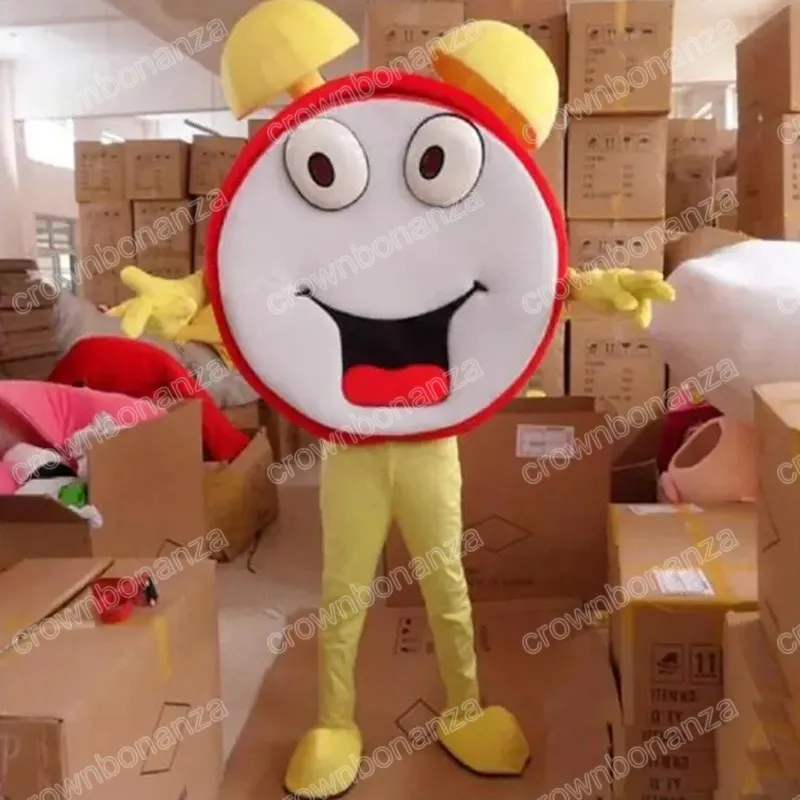 Performance Alarm Clock Mascot Costumi Halloween Carattere Cartoon Outfit Abito per feste per esterno