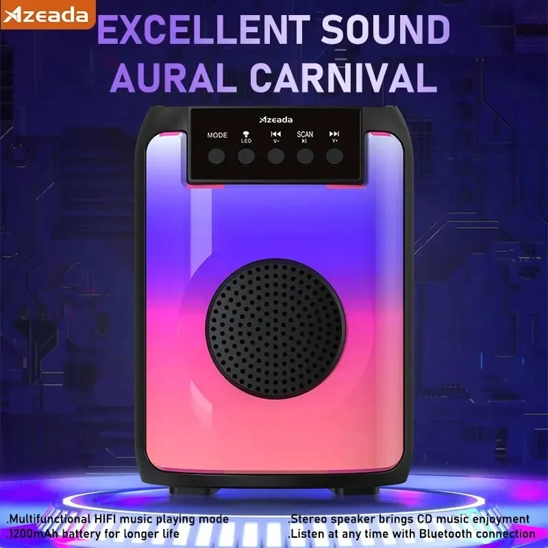 Handy-Lautsprecher AZEADA Multifunktionaler Bluetooth-Lautsprecher für Square Dance im Freien, kabellos, praktisch, Karaoke, Singen, PDS101 231018