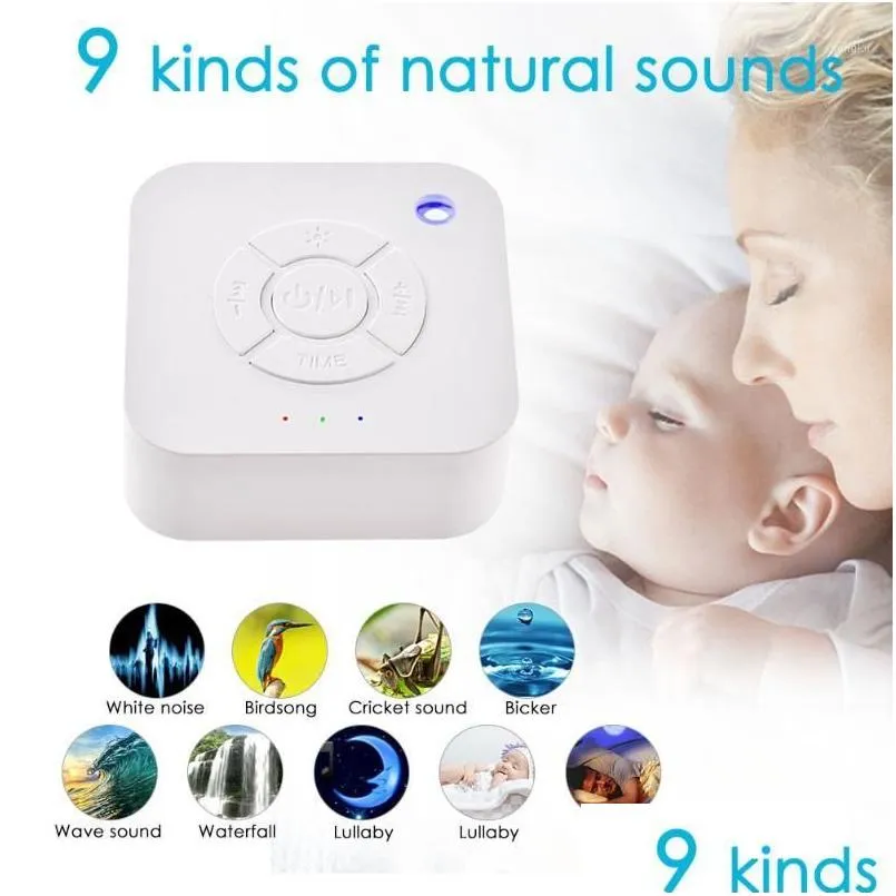 Baby Monitor Caméra Bruit Blanc Hine USB Rechargeable Arrêt Temporisé Sommeil Son Pour Slee Relaxation Bébé Adt Bureau Bébé, Enfants Matern Dhfal