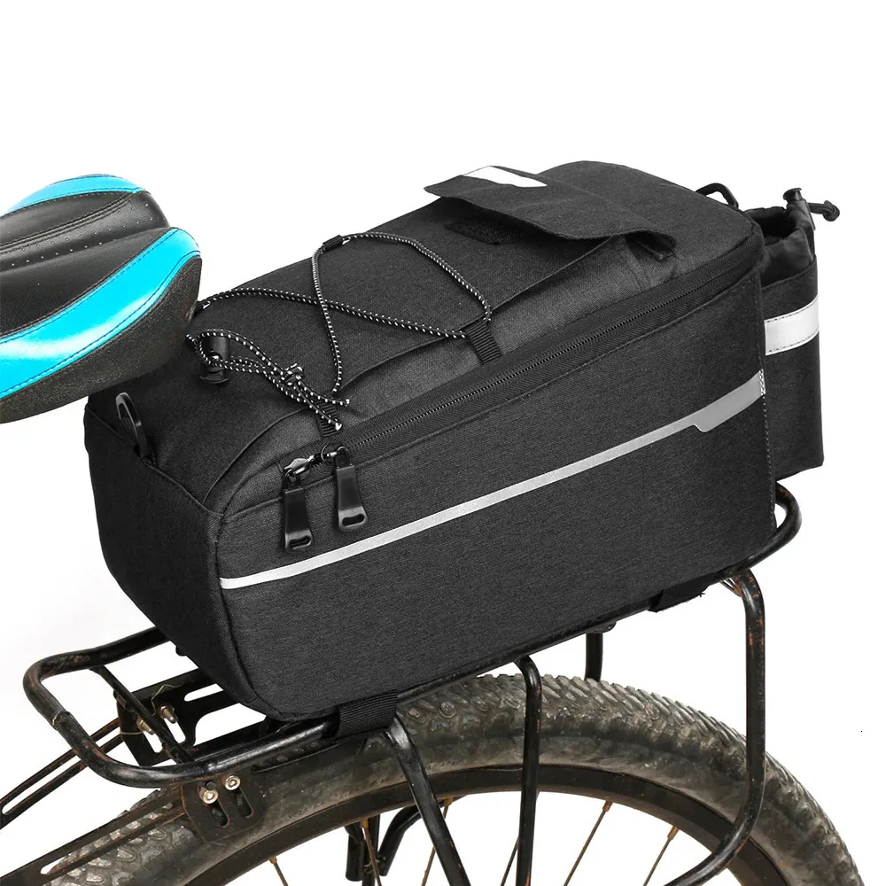 Panniers Bags B-SOUL Insulated Trunk Cooler Bag Cycling Bicycle Rear Rack Storage Luggage Bag Reflective MTB Bike Pannier Bag Shoulder Bag 231018