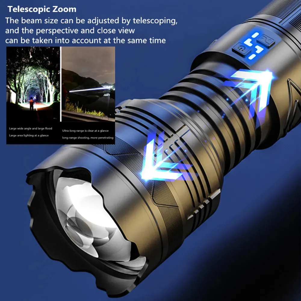 LED de poche LED puissante magnétique - lampe portable - rechargeable - super