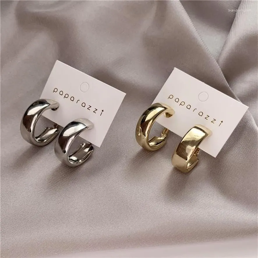 Hoop Ohrringe Goldene Koreanische Geometrie Metall Silber Farbe Ohrring Für Frauen Weibliche Retro Schmuck 2022 Trend Mode Kreis Loops2139