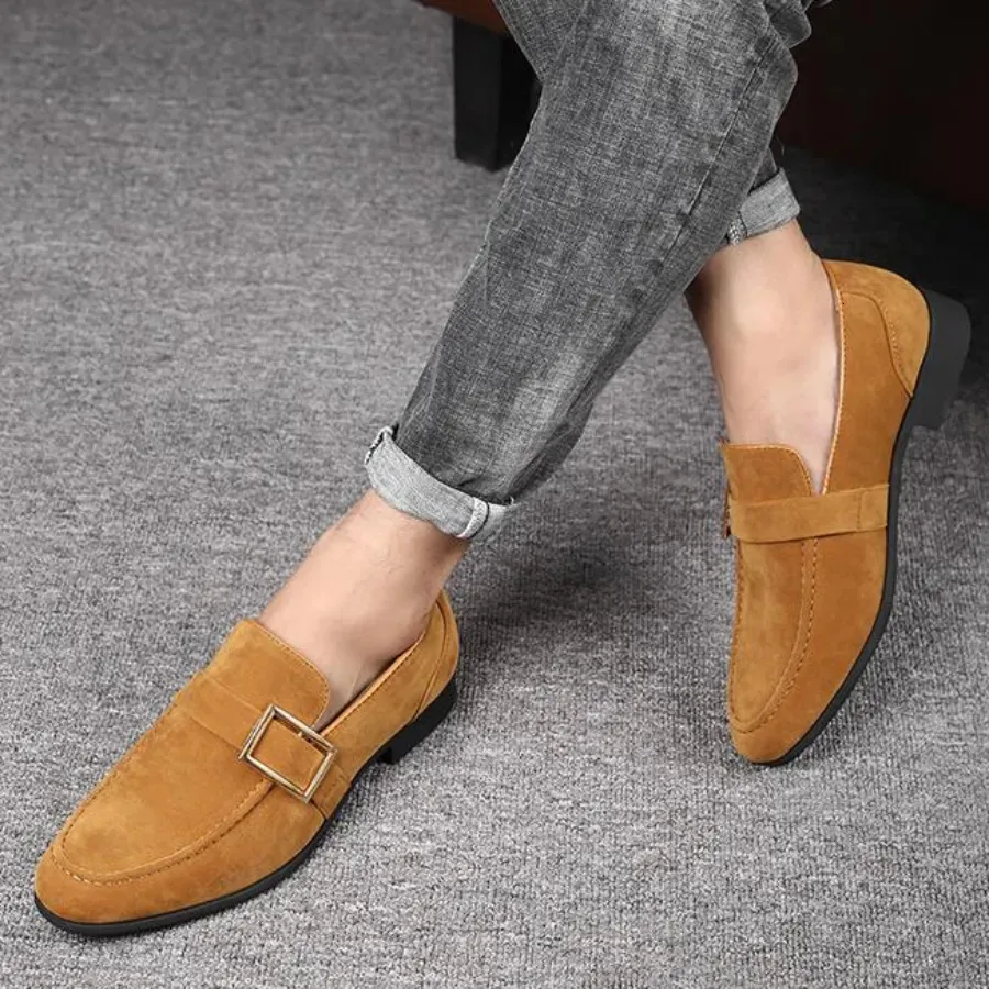 Klänning faux herrar loafers mocka avslappnad affär vårkörande mode formella skor för män sneakers 231018 113