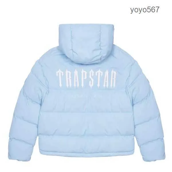 Parka Trapstar London Decoded Piumino con cappuccio 2.0 Giacca blu ghiaccio Felpa con cappuccio con scritta ricamata Cappotto invernale Tuta trapstar giacca a vento abiti moda 0IEM