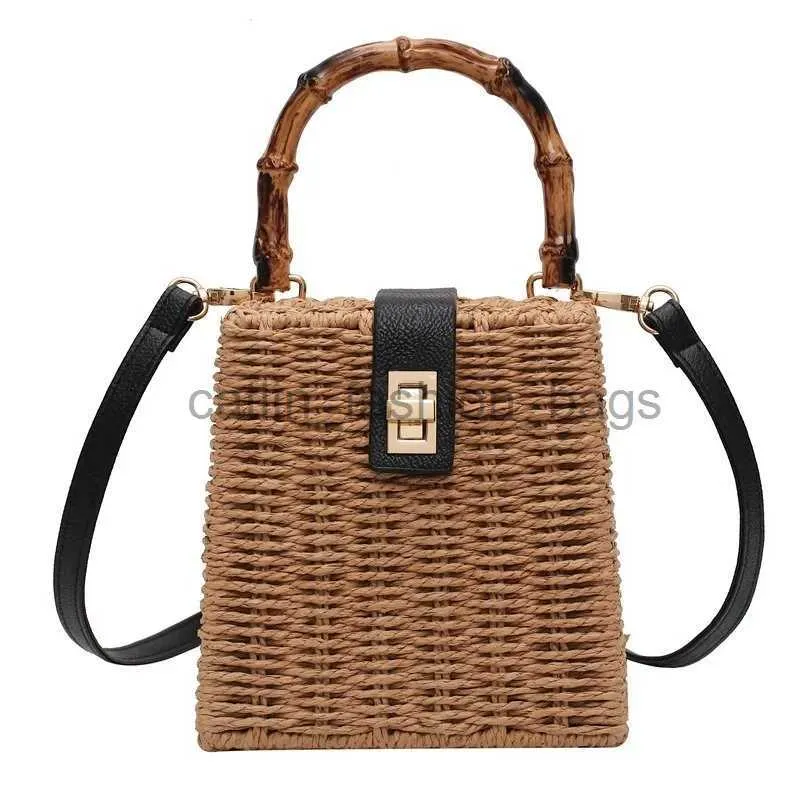 Сумки через плечо, бамбуковая плетеная сумка, женская соломенная плетеная сумка, ретро-сумка, украшенная бисером, сумка через плечоcatlin_fashion_bags