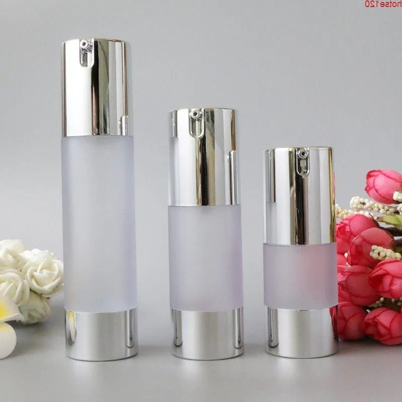 Airless 15ml 30ml 50ml Empty Vacuum Pump Toilet Vessel Cosmetic Frosted Bottle Mini Transparent Lotion Makeup Container 10pcsgoods Tnuil