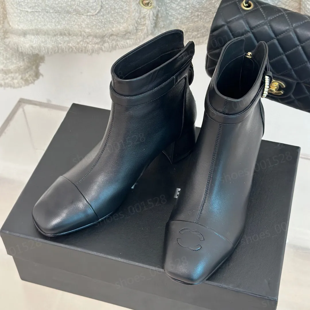 Black booties with clearance gold buckles
