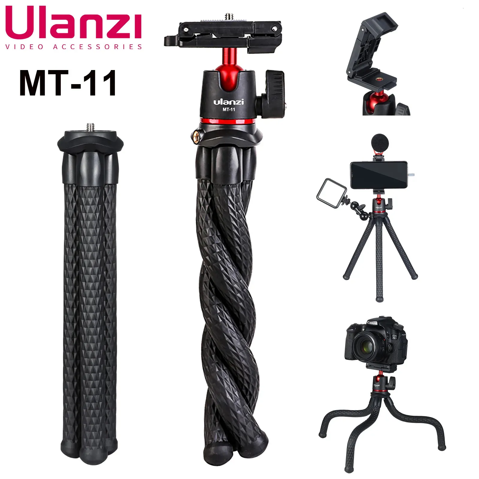 Tripods Ulanzi MT11 Flexible Tripod For Phone DSLR Camera Stand With Remote Control Mini Octopus Legs 13 14 Pro Max Holder 231018