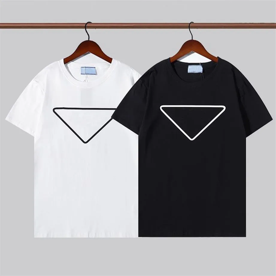 Designer Men's T-shirts hip-Hop Street Summer Fashion Sports T-shirt Loose Unisex Letter Pattern Tryckt Topp 2 färger tillgängligt
